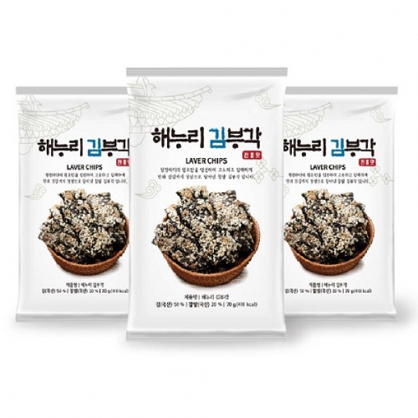 [남원김부각] 해누리 전통 찹쌀 김부각 70g*3봉 선물세트