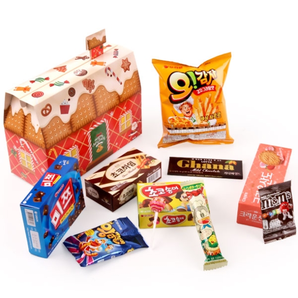 [간식대장] 크리스마스 과자집(레드) 11종 (s0012)