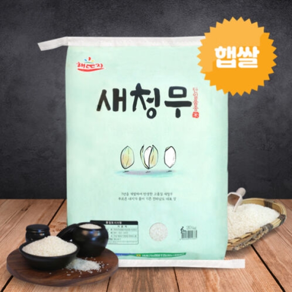 [25년 햅쌀_20kg] 미질이 뛰어난 영광 새청무쌀(단일미_상)/당일도정