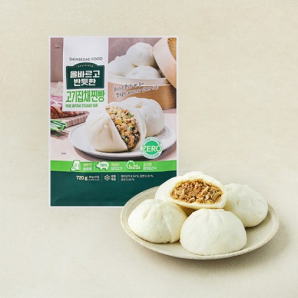 [올반] 고기잡채찐빵 720g (90g*8입) x 2봉