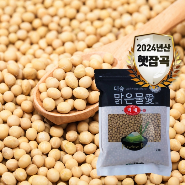 [대숲맑은물애] 24년산 밭에서 나는 고기 대두 백태 1kg~5kg