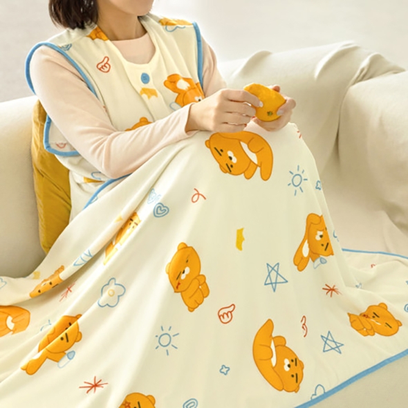 [만원의 행복] [KF] 카카오  프렌즈  드로잉  무릎담요  (춘식/라이언)