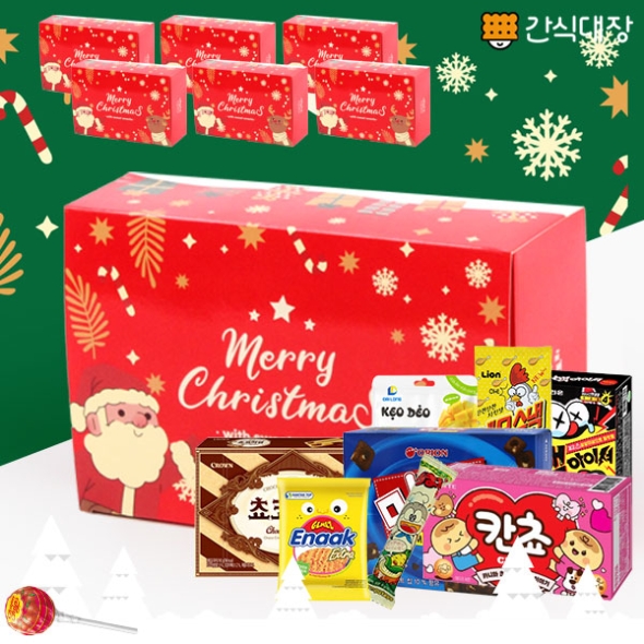 [간식대장] 크리스마스 레드(사각) 9종 (s0003)