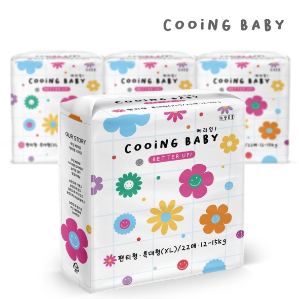 [보름데이]쿠잉 베러업 풀커버 팬티기저귀 특대형(XL) 22매 x 4팩