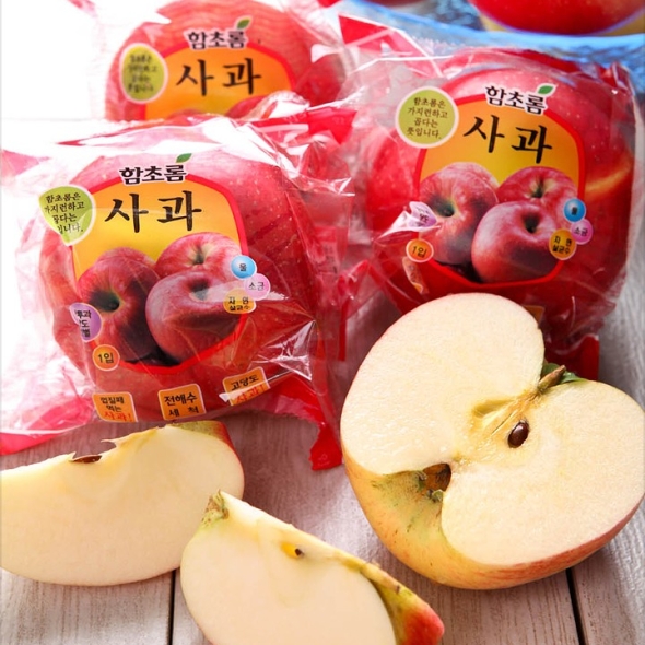 [과일예찬] 껍질째 먹는 세척 봉지사과 3kg(정품10-13과내)