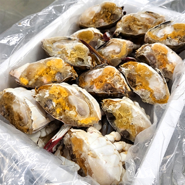 연평도 급냉 하프절단 암꽃게(푸)