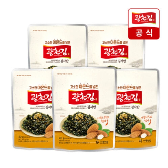 [광천김] 아몬드를 첨가한 김자반 (40gX10봉)