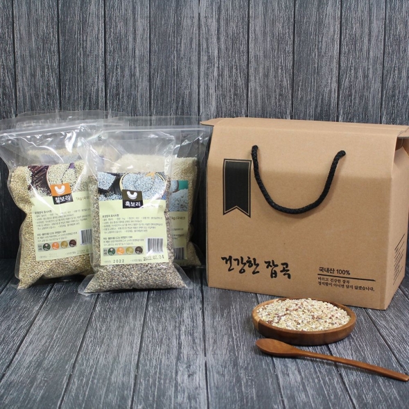홍성농부의 쌀 잡곡 산수 선물세트 4kg 직접도정