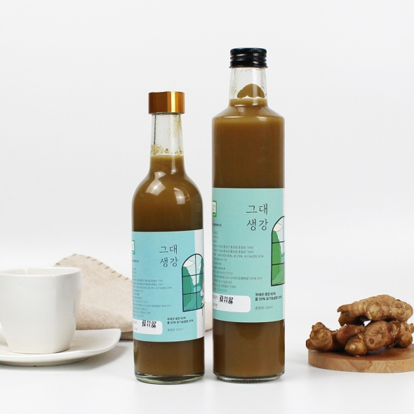 홍성업마농부의 착즙 수제 생강청 350ml / 500ml 직접재배 유기농생강 생강차