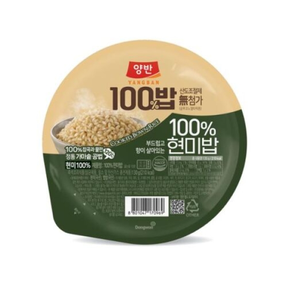 [동원] 양반100밥 100% 현미밥 130g x 24개 (1box)