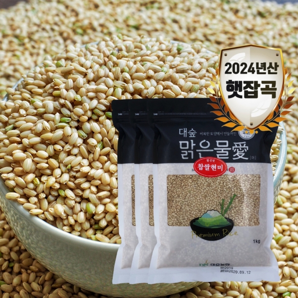 [대숲맑은물애] 24년산 웰빙푸드 찹쌀현미 1kg~5kg
