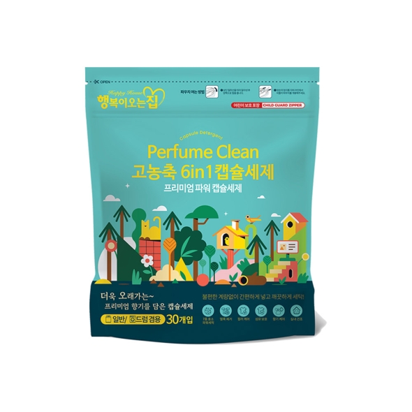 [만원의행복][행복이오는집] 퍼품클린 고농축 6in 캡슐세제 30개입 1팩