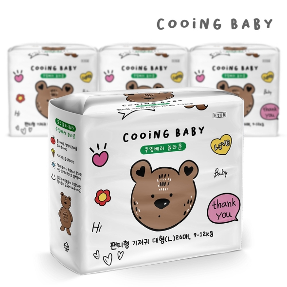 쿠잉 베러 놀라운 팬티기저귀 대형 26매 x 4팩