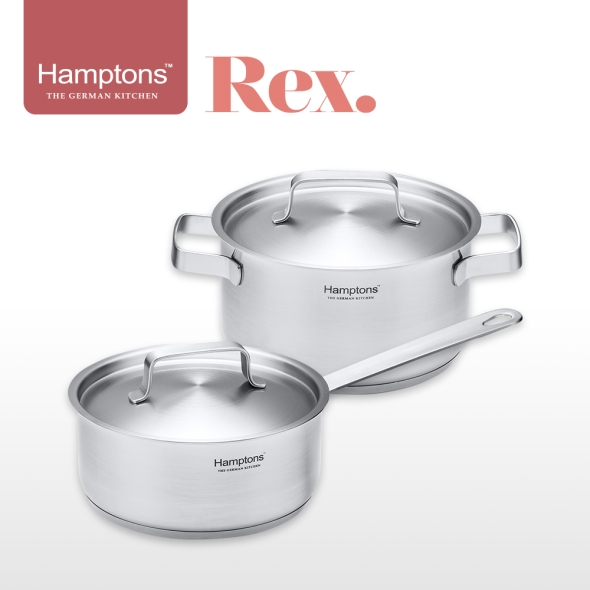 햄튼 REX 3중 바닥 인덕션냄비 2종세트-A(4P)(18S18P)