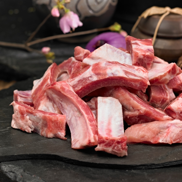 [청년미트] 1+등급 한돈 등갈비 300g/500g (구이용/찜용)