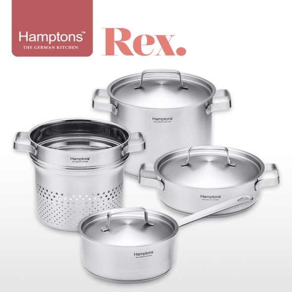햄튼 REX 3중 바닥 인덕션 냄비 3종 세트-D (7P)(18P20C20PS)