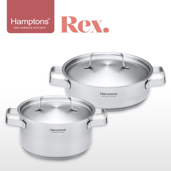 햄튼 REX 3중 바닥 인덕션 냄비 2종세트-C (4P)(18P20C)