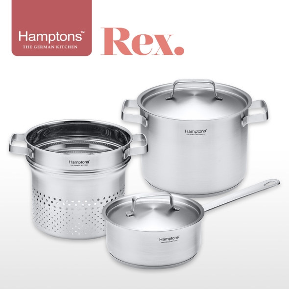 햄튼 REX 3중 바닥 인덕션 냄비 2종세트-D (5P)(18S20PS)