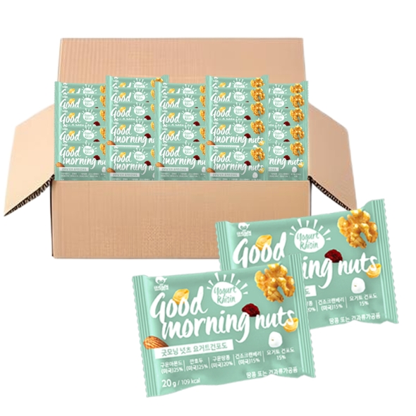 [굿모닝너츠] 하루한줌견과 건포도요거트 (낱봉50봉/100봉)