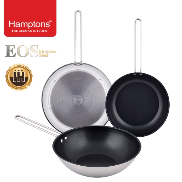 햄튼 EOS스텐 인덕션 코팅 프라이팬3종세트B((HTEF-22F26F28W)