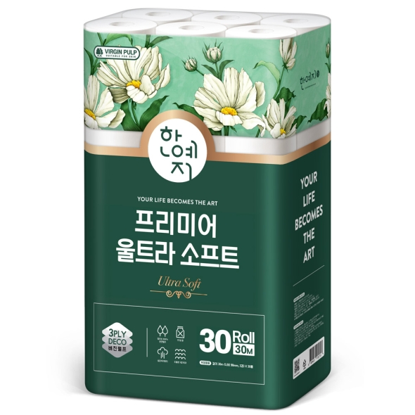 한예지 울트라소프트 30M 30롤 (1팩)