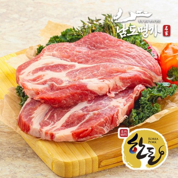 [남도명가] 1등급 한돈 생목살 400g/800g (구이용/보쌈용)