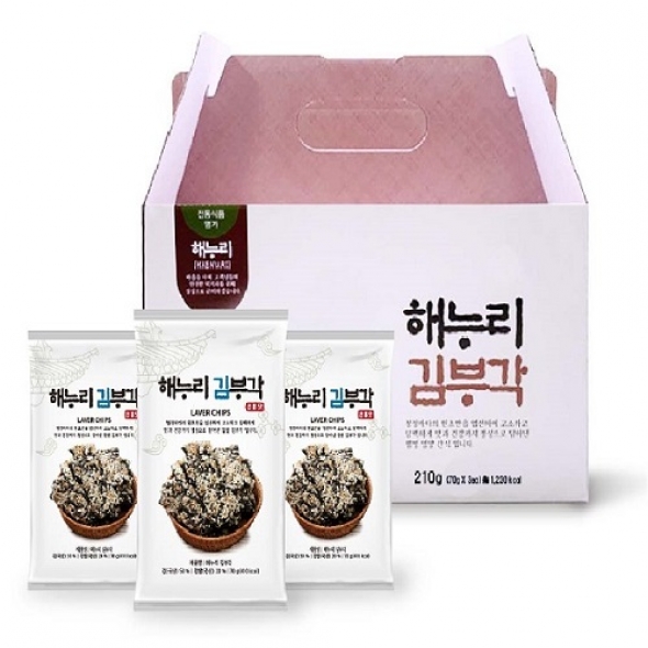 [남원김부각] 해누리 전통 찹쌀 김부각 70g*3봉 선물세트