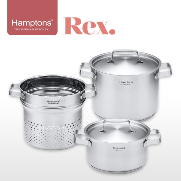 햄튼 REX 3중 바닥 인덕션 냄비 2종세트-E (5P)(18P20PS)