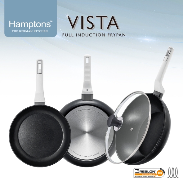 햄튼 비스타 풀인덕션 C3코팅 후라이팬 3종 세트(4P)-C(26F28F28W28G)