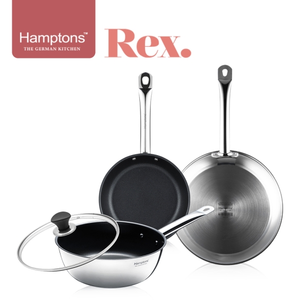햄튼 렉스 스텐 인덕션 코팅 프라이팬3종세트(4P)-B(22F28F24W24G)