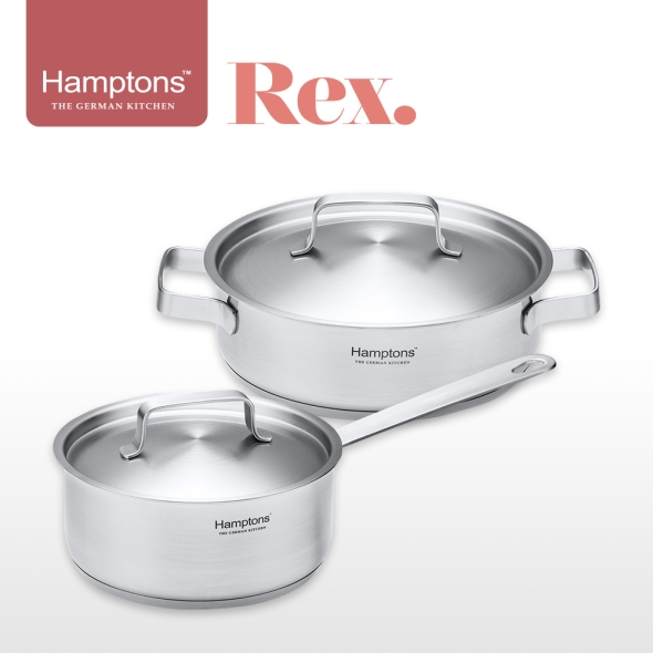 햄튼 REX 3중 바닥 인덕션 냄비 2종세트-B (4P)(18S20C)