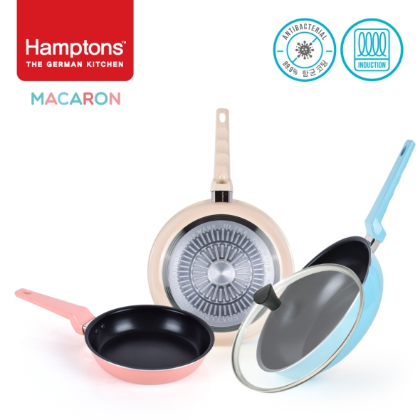 햄튼 항균 마카롱 인덕션 프라이팬 3종세트-C (4P)(22F28F28W28G)