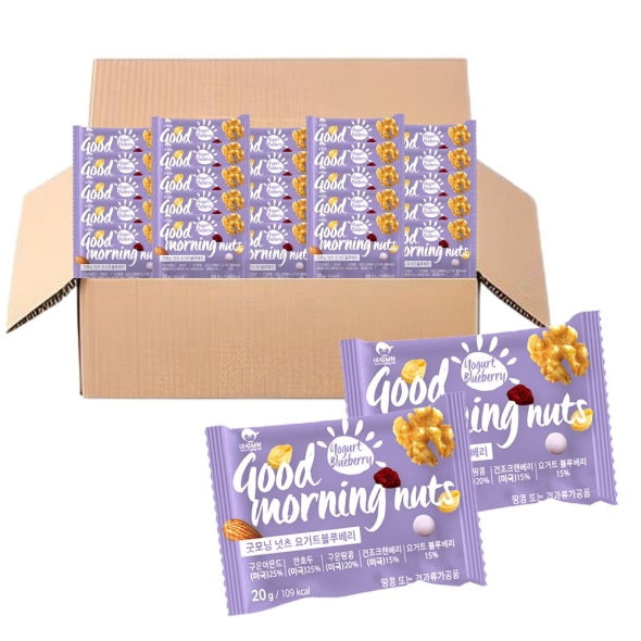 [굿모닝너츠] 하루한줌견과 블루베리요거트 (낱봉50봉/100봉)