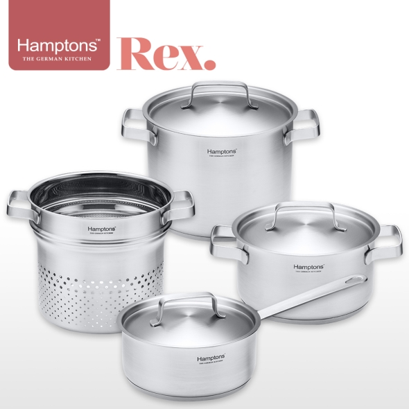 햄튼 REX 3중 바닥 인덕션 냄비 3종 세트-C (7P)(18S18P20PS)