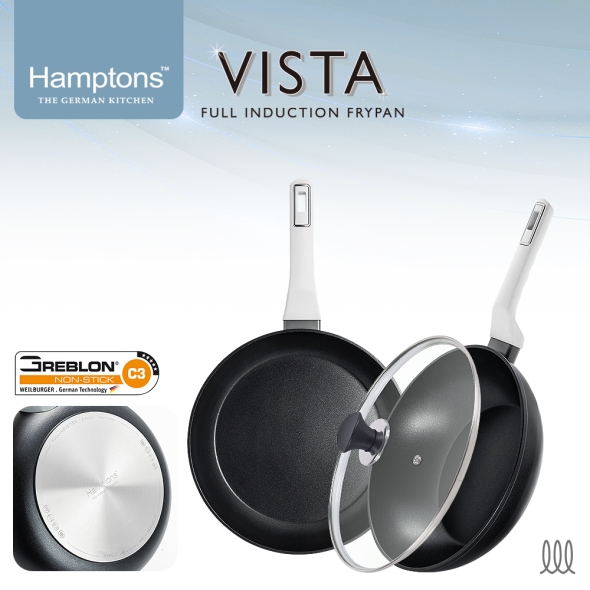햄튼 비스타 풀인덕션 C3코팅 후라이팬 2종 세트(3P)-B(28F28W28G)
