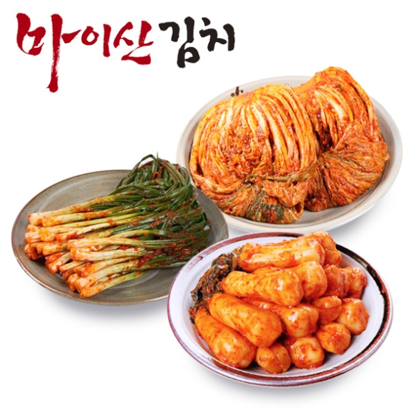[한국농협김치] 전북대표 마이산김치 3종2호(포기김치3kg+파김치1kg+총각김치1kg)