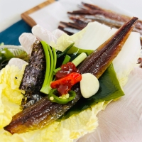 이순신수산  겨울철 별미 포항 구룡포 손질 꽁치 해풍과메기  야채세트  