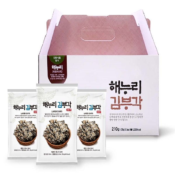 [남원김부각] 해누리 전통 찹쌀 김부각 70g*3봉 선물세트