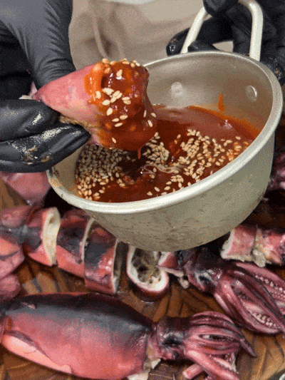 자연산 채낚기 생물 오징어 급냉 통찜오징어 5-8미 1kg
